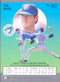 Tom Henke  baseball card collectible - Main Image 2