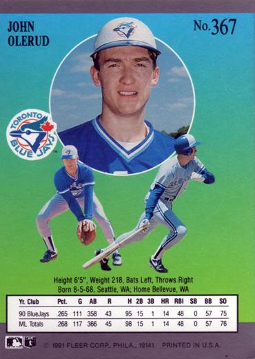 John Olerud  baseball card collectible - Main Image 2