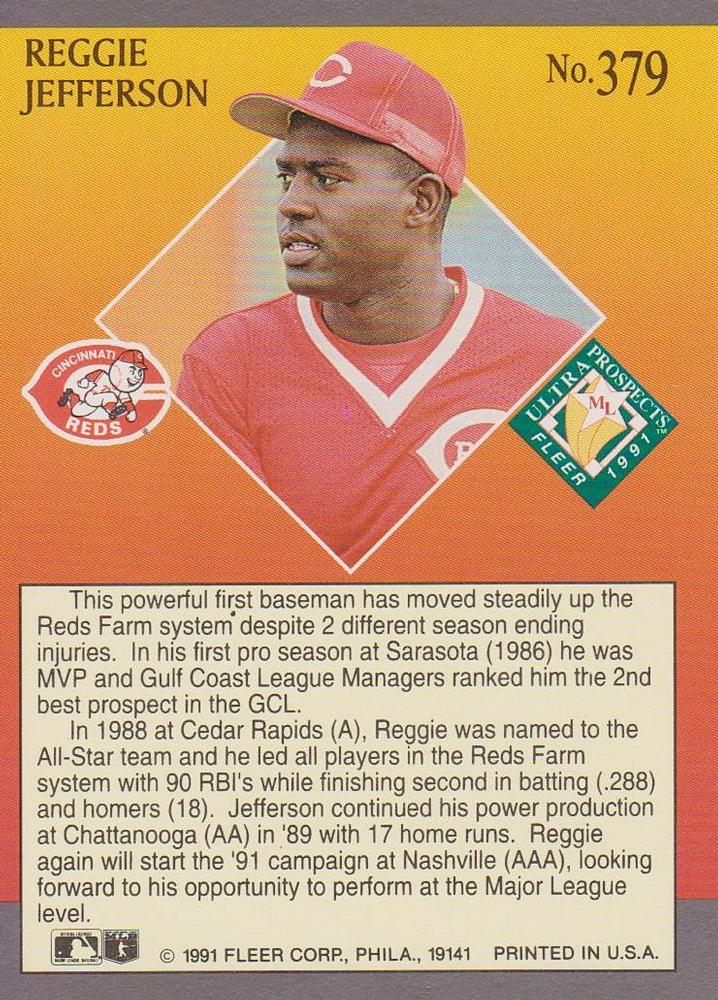 Reggie Jefferson  baseball card collectible - Main Image 2