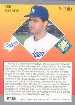 Eric Karros  baseball card collectible - Main Image 2