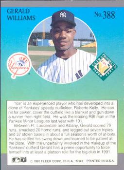 Gerald Williams  baseball card collectible - Main Image 2
