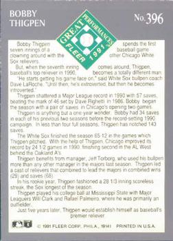 Bobby Thigpen  baseball card collectible - Main Image 2