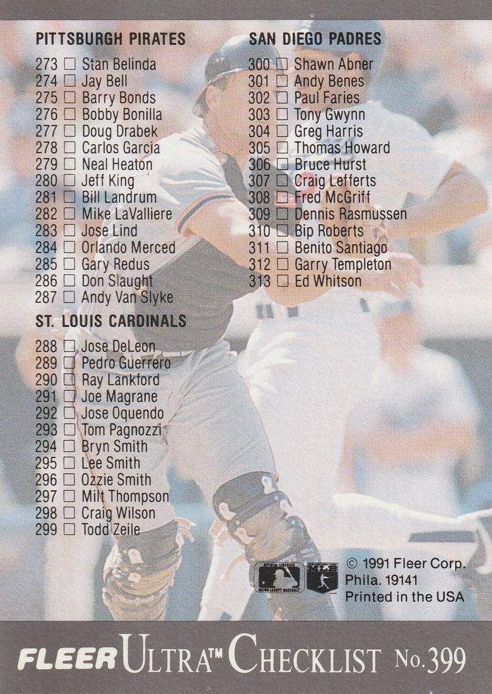 Checklist: 211-313  baseball card collectible - Main Image 2