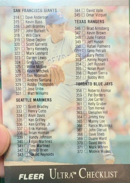 Checklist: 314-400  baseball card collectible - Main Image 3
