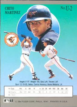 Chito Martinez  baseball card collectible - Main Image 2
