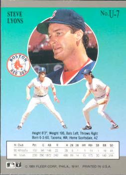 Steve Lyons  baseball card collectible - Main Image 2