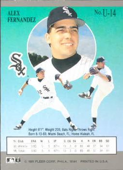 Alex Fernandez  baseball card collectible - Main Image 2