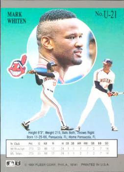 Mark Whiten  baseball card collectible - Main Image 2