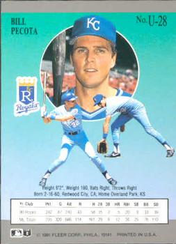 Bill Pecota  baseball card collectible - Main Image 2