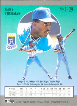 Gary Thurman  baseball card collectible - Main Image 2