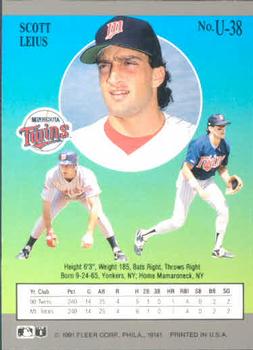 Scott Leius  baseball card collectible - Main Image 2