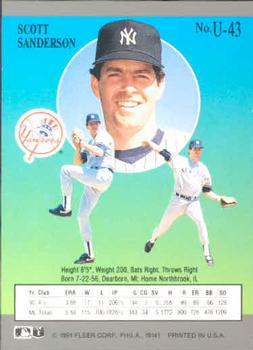 Scott Sanderson  baseball card collectible - Main Image 2