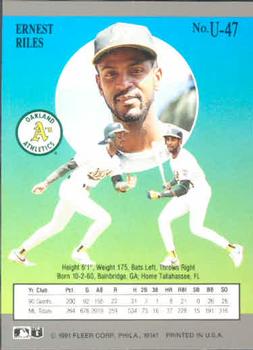 Ernest Riles  baseball card collectible - Main Image 2