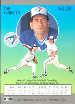 Tom Candiotti  baseball card collectible - Main Image 2