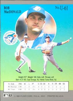 Bob MacDonald  baseball card collectible - Main Image 2