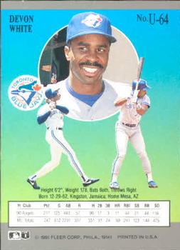 Devon White  baseball card collectible - Main Image 2