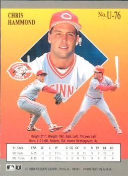 Chris Hammond  baseball card collectible - Main Image 2