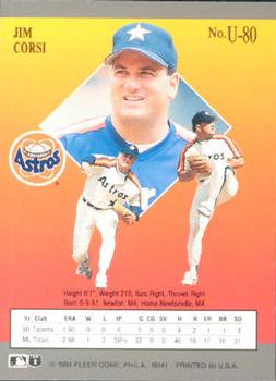 Jim Corsi  baseball card collectible - Main Image 2