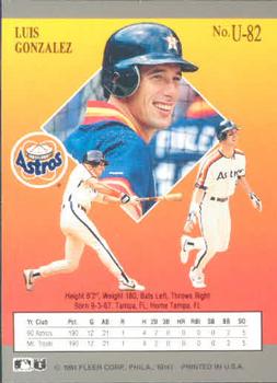 Luis Gonzalez  baseball card collectible - Main Image 2