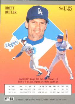 Brett Butler  baseball card collectible - Main Image 2