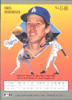 Orel Hershiser  baseball card collectible - Main Image 2
