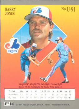 Barry Jones  baseball card collectible - Main Image 2
