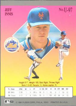 Jeff Innis  baseball card collectible - Main Image 2