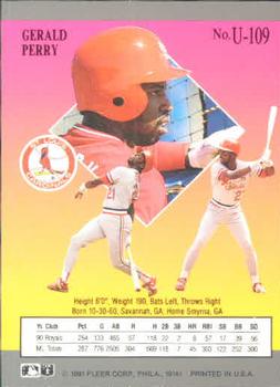 Gerald Perry  baseball card collectible - Main Image 2