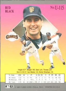 Bud Black  baseball card collectible - Main Image 2