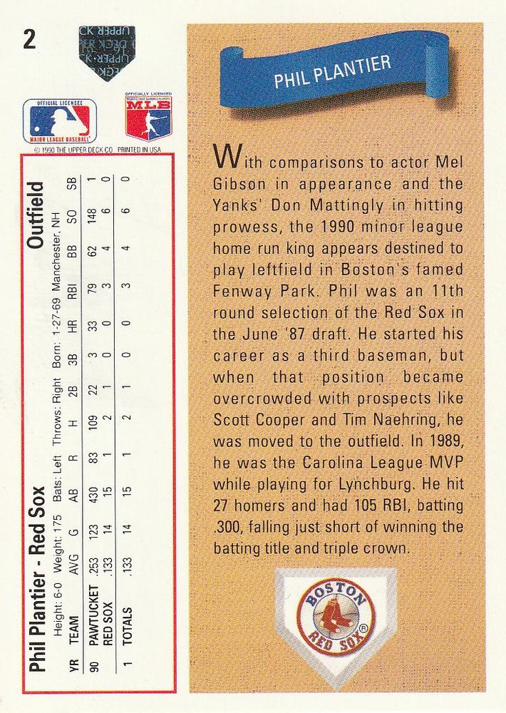 Phil Plantier  baseball card collectible - Main Image 2