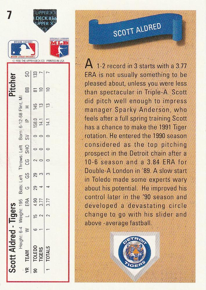 Scott Aldred  baseball card collectible - Main Image 2