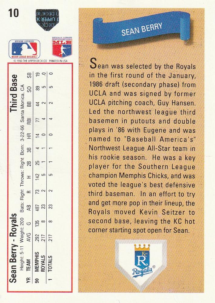 Sean Berry  baseball card collectible - Main Image 2