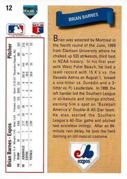 Brian Barnes  baseball card collectible - Main Image 2