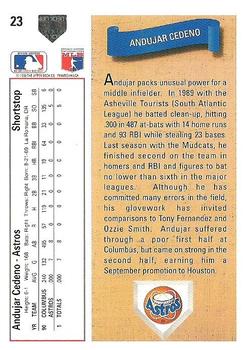 Andujar Cedeno  baseball card collectible - Main Image 2