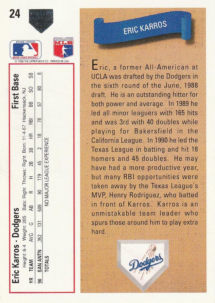 Eric Karros  baseball card collectible - Main Image 2