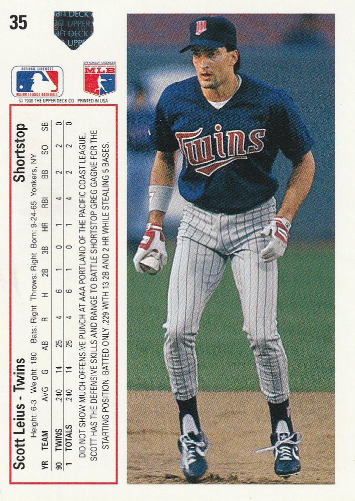 Scott Leius  baseball card collectible - Main Image 2