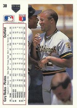 Gary Redus  baseball card collectible - Main Image 2
