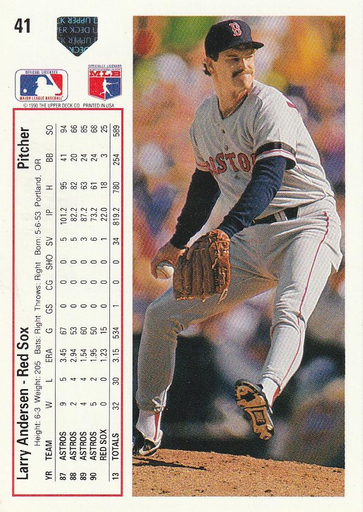 Larry Andersen  baseball card collectible - Main Image 2