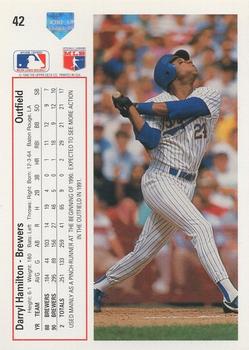 Darryl Hamilton  baseball card collectible - Main Image 2