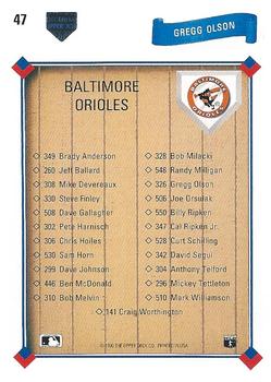 Gregg Olson  baseball card collectible - Main Image 2