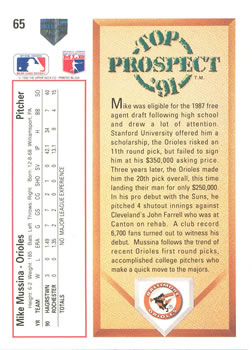 Mike Mussina  baseball card collectible - Main Image 2