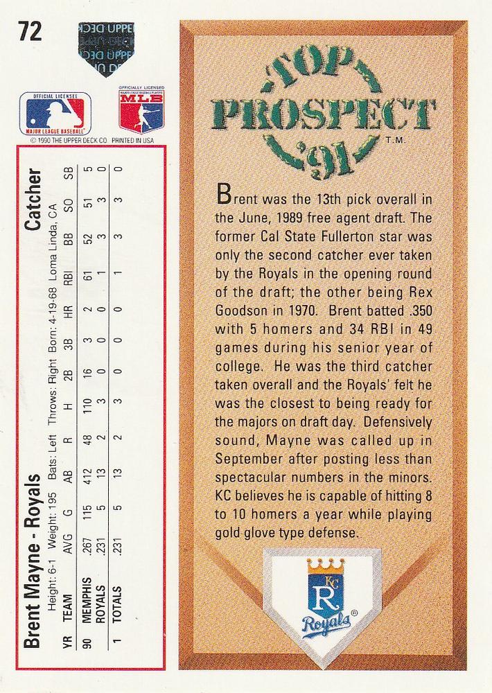 Brent Mayne  baseball card collectible - Main Image 2