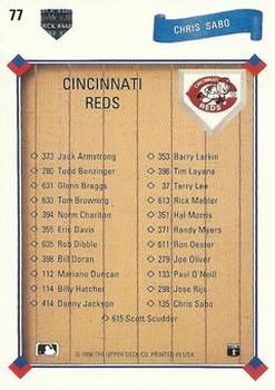 Chris Sabo  baseball card collectible - Main Image 2