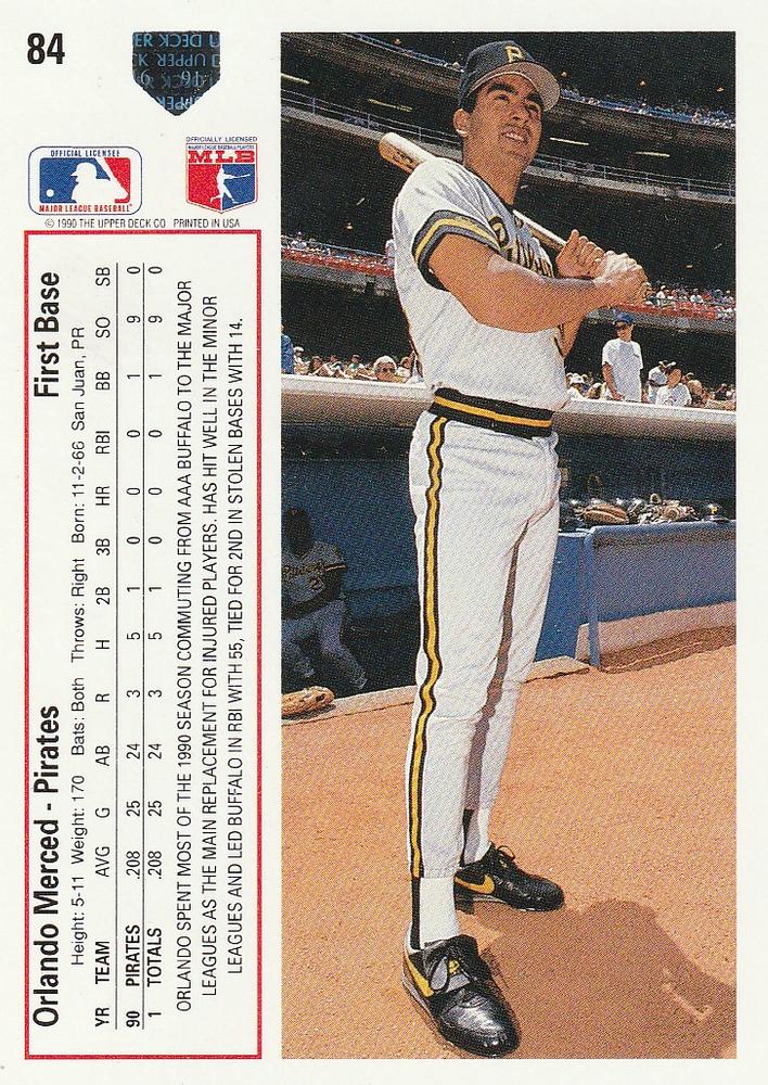 Orlando Merced  baseball card collectible - Main Image 2