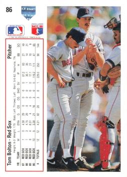 Tom Bolton  baseball card collectible - Main Image 2