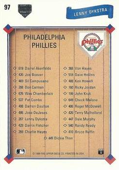 Lenny Dykstra  baseball card collectible - Main Image 2