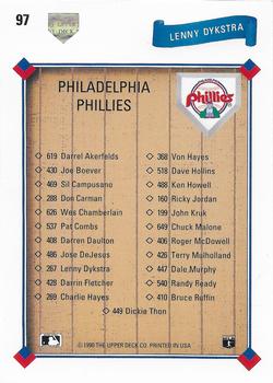 Lenny Dykstra  baseball card collectible - Main Image 2