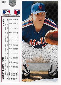 Mackey Sasser  baseball card collectible - Main Image 2