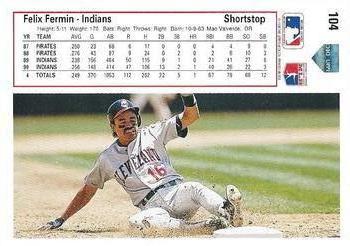 Felix Fermin  baseball card collectible - Main Image 2