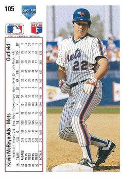 Kevin McReynolds  baseball card collectible - Main Image 2